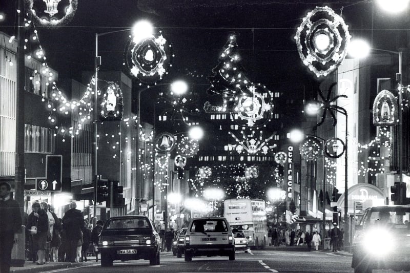 Sheffield's Christmas illuminations on November 17, 1987