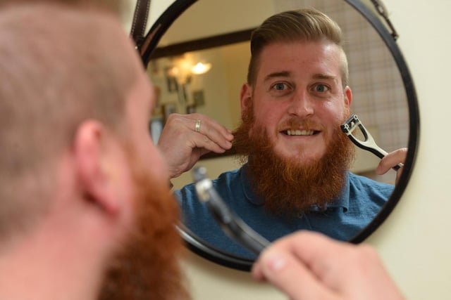 Scott Berry, from South Tyneside, was to shave his beard to raise funds for Cancer Research UK in 2016.