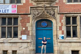 Damon Wiseman pictured outside the former Cargo Hold restaurant building on Church Street in Sheffield city centre, which he is planning to turn into luxury apartments with a new restaurant on the ground floor