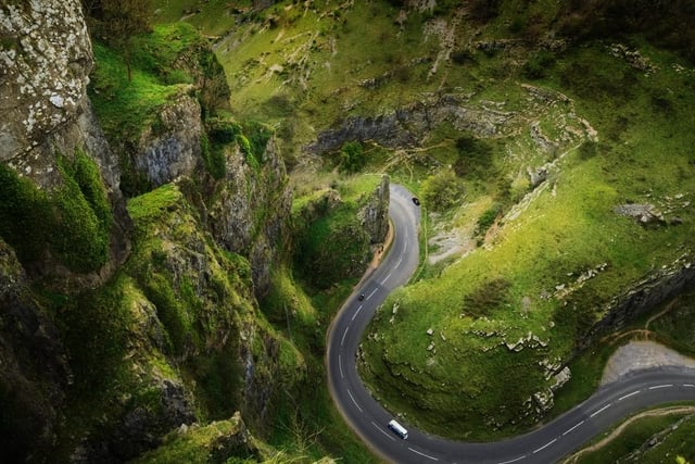 The Gorge is a tourist attraction in its own right, with its steep limestone cliffs and network of caves. For drivers, the scenery is spectacular but so too is the 14-mile B3135 that twists and turns along the gorge floor