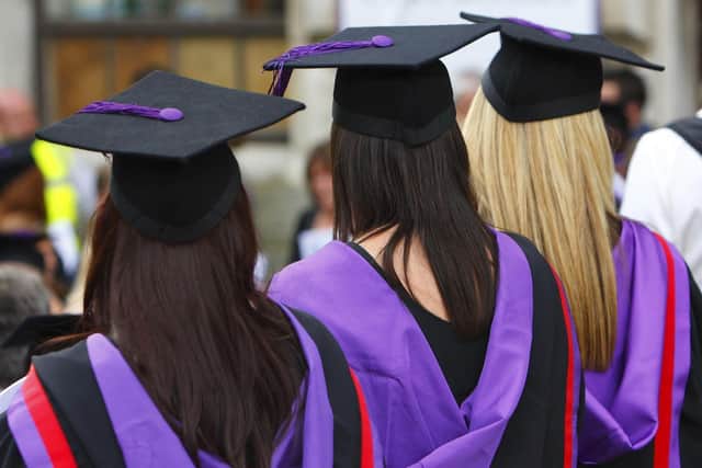 File photo dated 16/07/08 of university graduates, as new minimum entry requirements for student loans would disproportionately impact pupils from poorer backgrounds and ethnic minorities, new analysis has found. Photo credit should read: Chris Ison/PA Wire