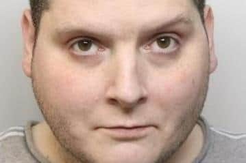 Pictured is Dominic Hurst, aged 33, of Whitwell Crescent, at Stocksbridge, Sheffield, who was sentenced to 12 months of custody after he pleaded guilty to breaching a restraining order concerning his auntie and grandparents.