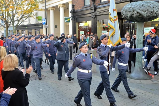 Cadets proudly marched through the centre of Doncaster.