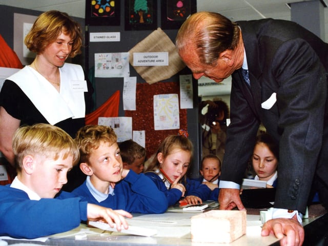 Prince Philip got the chance to chance with Mill Hill pupils in May 1993. Were you there?