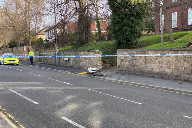 A man who crashed into traffic lights in Burngreave, Sheffield, earlier this week has lost his fight for life