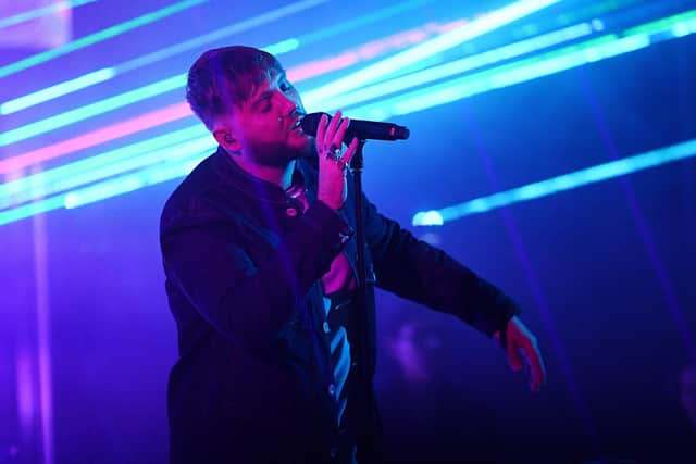 LONDON, ENGLAND - SEPTEMBER 12: James Arthur performs on stage at the National Lottery's ParalympicsGB Homecoming at SSE Arena Wembley on September 12, 2021 in London, England. (Photo by Jeff Spicer/Getty Images for The National Lottery)
