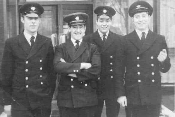 Sheffield firefighters including, far right, Paul Parkin