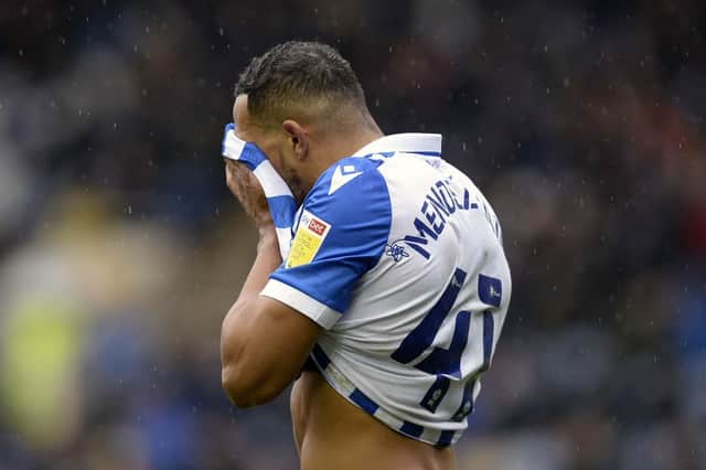 Nathaniel Mendez Laing was forced off for Sheffield Wednesday.