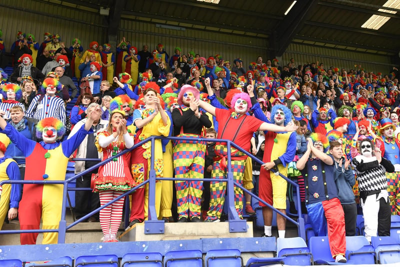 Hartlepool United are always well backed on these fancy dress weekends.
