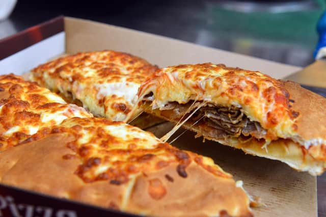 Classic Pizza's "The Best Kebab Calzone" pizza.