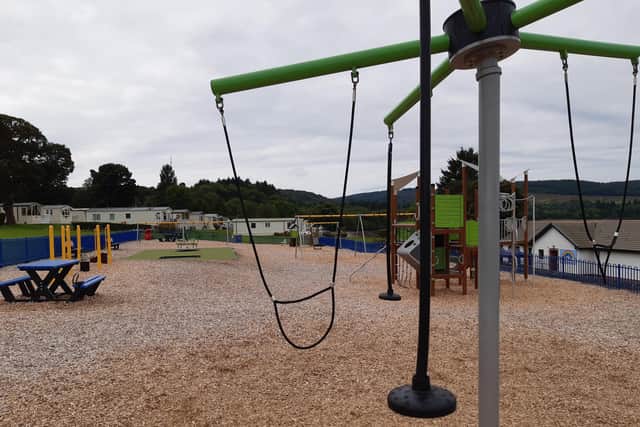 The playground at Rosneath Caravan Park