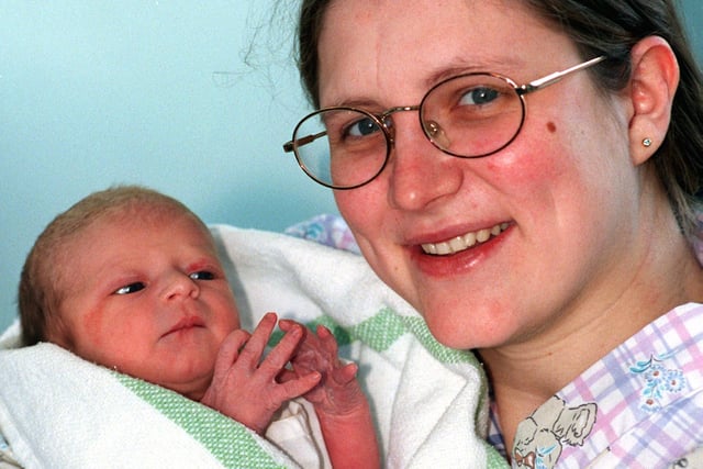 Pictured at Northern General Hospital  is  Clair Pickin from Thorpe Hesley with Kiera born at 05.55am on New Year's Day 2000 weighing 6lbs 6ozs