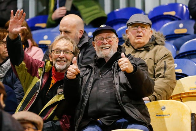 Mansfield Town FC fans at the One Call Stadium for the Sky Bet League 2 match against Port Vale FC  
Pic - Chris Holloway / The Bigger Picture.media