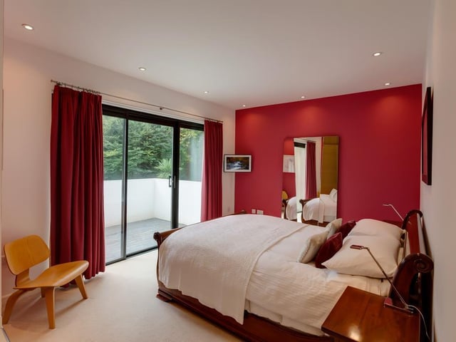 This is the master bedroom, which also has underfloor heating and an outside balcony.