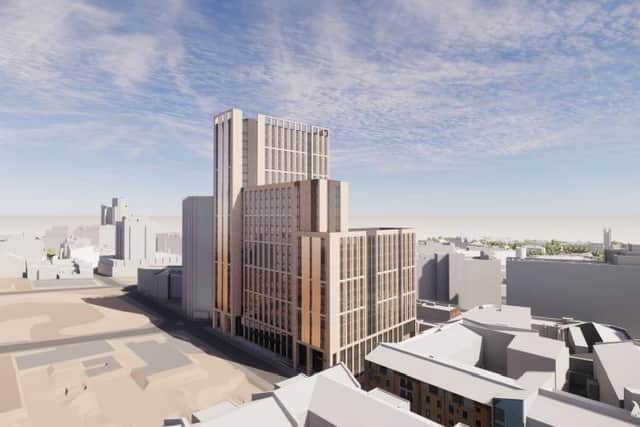Developers have revealed fresh plans for a new 963-apartment block in the city centre with a cinema and gym aimed at students and young people.