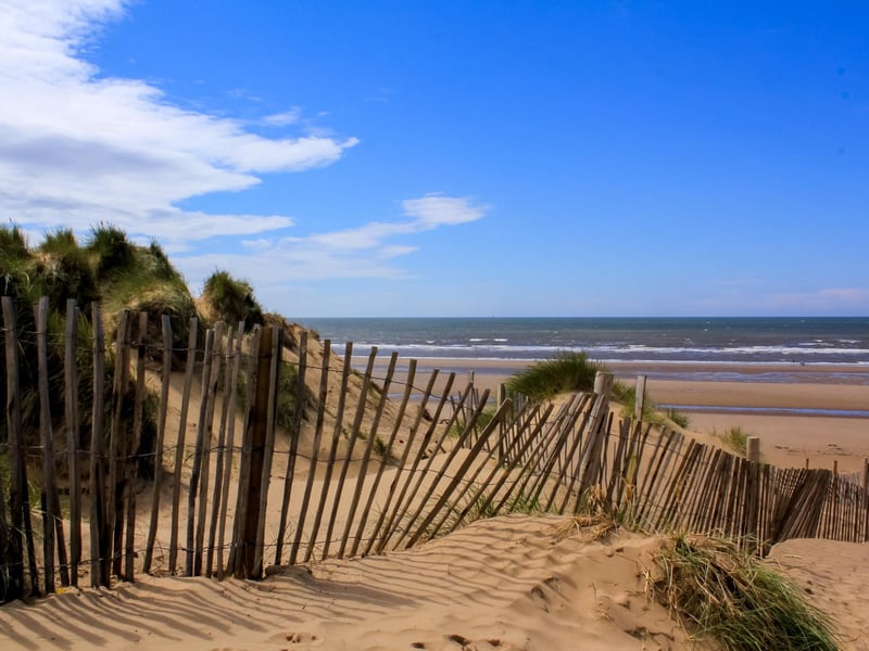 Formby Beach is known for its vast sandy shores, stunning protected dunes, woodlands (home to red squirrels) and excellent coastal views. It is two and a half hours away from Derbyshire. Formby Beach, National Trust Formby Lifeboat Road Formby Merseyside L37 2EB.