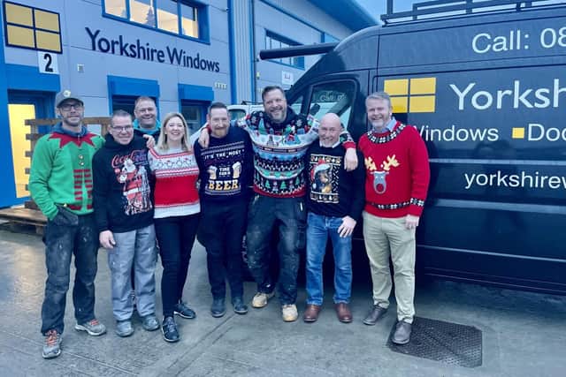 The Yorkshire Windows team supported St Luke's Hospice with their Christmas Jumper Day