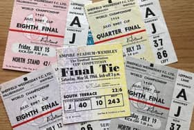 Pictured are World Cup 1966 ticket stubs from Group B matches held at Sheffield Wednesday FC's Hillsborough Stadium and from the Final at London's Wembley Stadium.