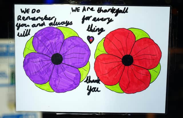 Pupils wanted to show how grateful they were for the sacrifices of our fallen soldiers