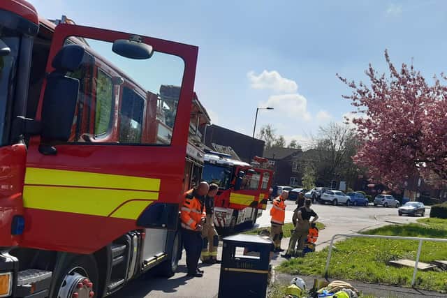 Sheffield was hit by a wave of arson attacks last night – with bins torched across a city community in an hour of madness.. File pictures shows fire engines attending a previous fire in Sheffield