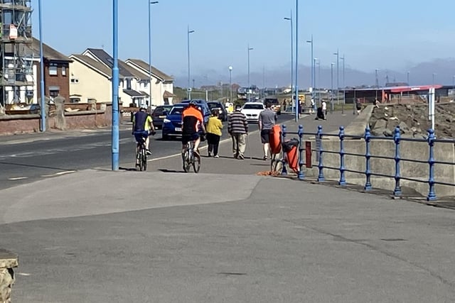 Likewise, on the prom at Coronation Drive visitors could keep a safe distance apart from each other. Picture by FRANK REID