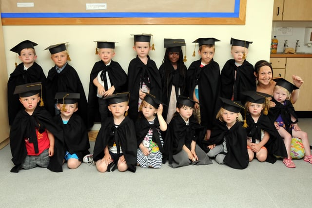 Biddick Hall and Whiteleas Children's Centre pupils who graduated from nursery seven years ago. Remember this?