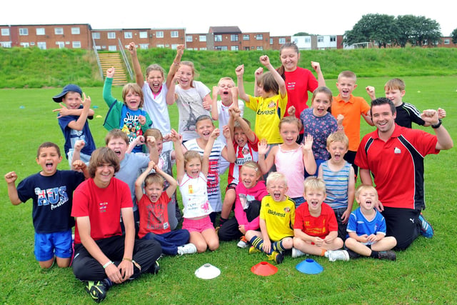 Children and leaders taking part in the summer camp at Acre Rigg Junior School. Remember this from seven years ago?