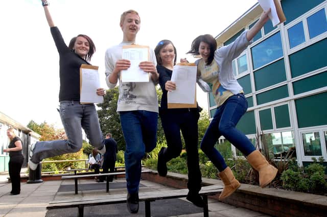 Who can you spot picking up their GCSE results in these retro snaps?
