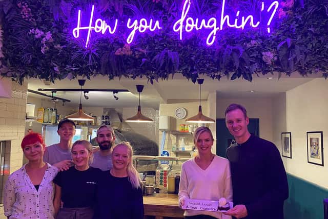 Dan Walker (right) and Nadiya visited Proove Pizza in Broomhill on Tuesday night