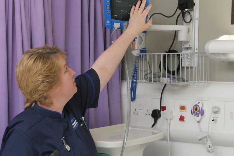 Staff nurse Diane Simpson in the new Hasland ward at Chesterfield Royal Hospital in 2010.
