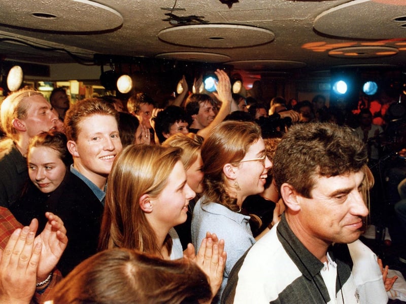 The crowd enjoy Def Leppard live at the Wapentake, Sheffield, on October 5, 1995