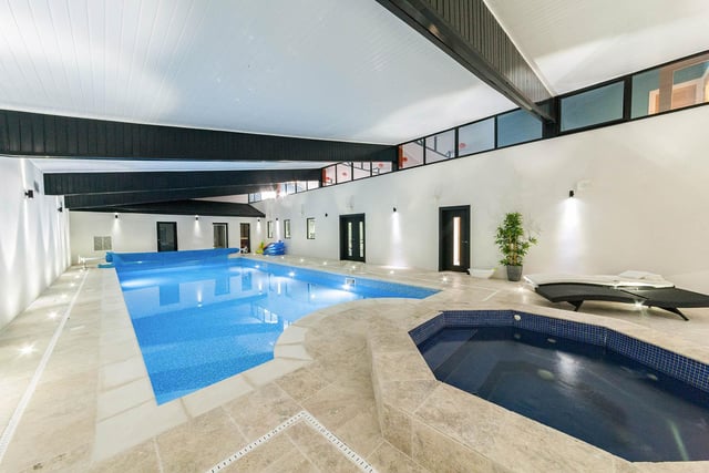 The property's leisure complex includes luxurious facilities comprising of a large swimming pool, sauna, steam room, hot tub and changing rooms.