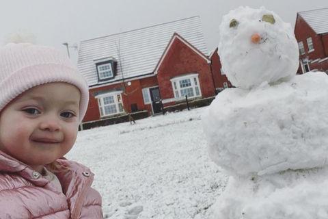 Reeva enjoying the snow in Clanfield. Picture: Ryan Atfield
