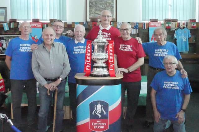 John Longstaff, third from the left, with members of Sheffield’s Sporting Memories branch.