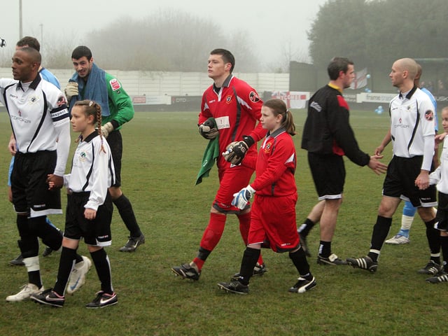 ...where they would face the League Two leaders Wycombe Wanderers at a misty Coronation Park.