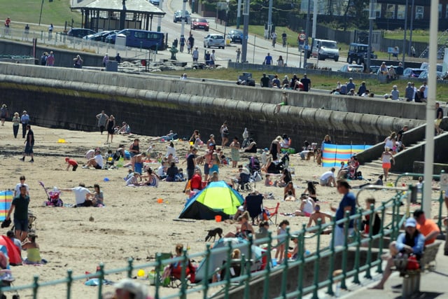 Families made the most of the warm weather by enjoying a day at the beach in Seaburn.