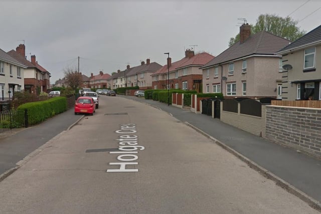 There were nine cases of violence and sexual offences reported near Holgate Crescent.