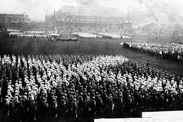 Celebrations for Empire Day at Bramall Lane on May 24, 1906