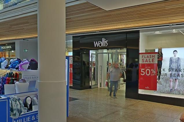 Wallis was a subsidiary of the Arcadia Group before its collapse in late 2020. It had a concession in Chesterfield's Debenhams store on Ravenside Retail Park.