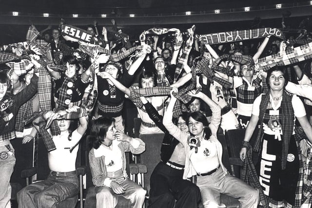 The Bay City Rollers fans in Sheffield September 1976 at The City Hall