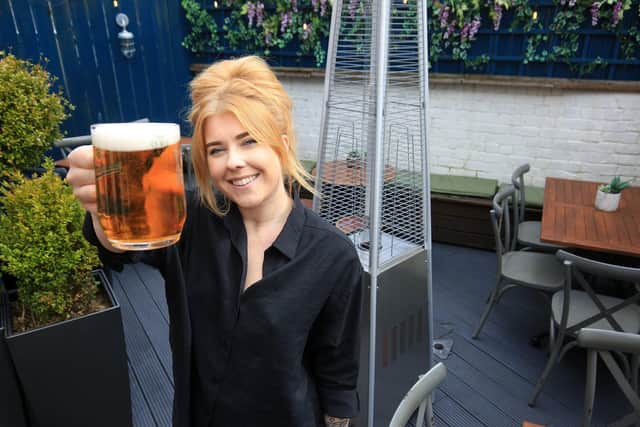 Lauren Mason, the landlady of The York on Fulwood Road, Broomhill, getting ready to open on Monday April 12th. Picture: Chris Etchells