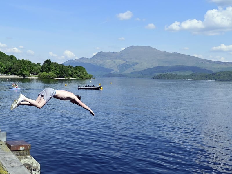 A swimmer at Loch Lomond. Ardlui Retreat sits alongside the family-owned Ardlui Resort holiday park, which was also recently put up for sale.