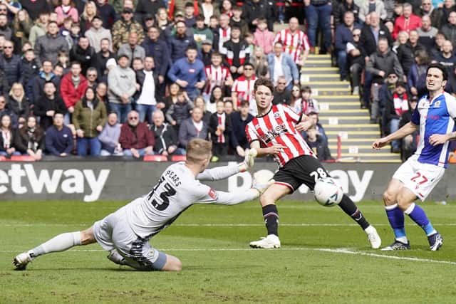 Sheffield United midfielder James McAtee is expected to feature at Norwich City this weekend: Andrew Yates / Sportimage