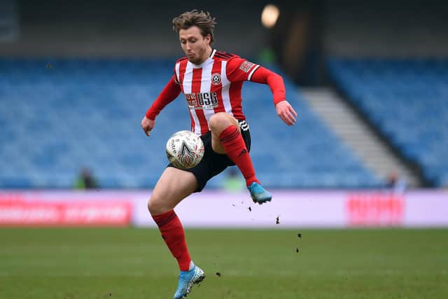 Luke Freeman of Sheffield United during the FA Cup match at The Den, Millwall: Robin Parker/Sportimage