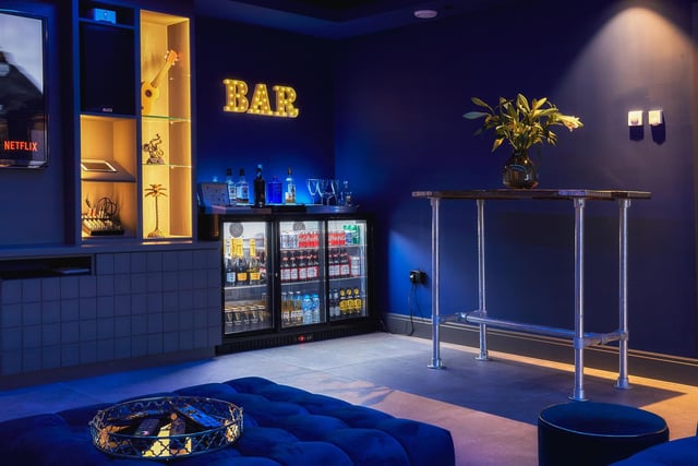The entertainment suite also features a small bar and wine chiller which is ideal for parties, or for a relaxing evening in watching films.