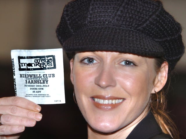 Pictured in 2006 was Lisa Bagnall, stewardess of Birdwell WMC, on Sheffield Road were the Artic Monkeys performed a gig last year holding a ticket stub