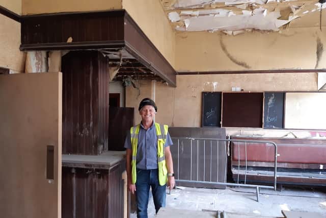 Senior construction manager Harvey Milddleton in the former Link pub in the block on Duke Street, set to be redeveloped in Phase 4.