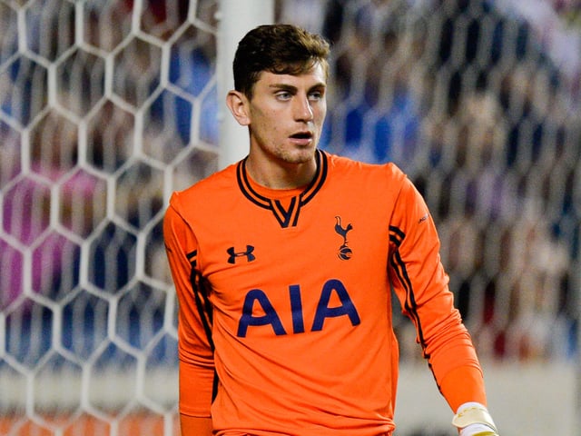 The 19-year-old keeper in action for Tottenham against Chicago Fire during their pre-season tour of America in 2014.