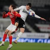 Sheffield United's Luke Freeman in action for his loan club Nottingham Forest in their 1-1 draw at arch rivals Derby County on Friday. Photo: Mike Egerton/PA Wire.