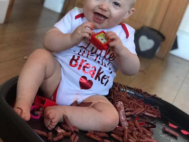 Courtney Jade, said: "Leightyn Peacock. Born 28/4/2020. 8lb 12 oz . His life has basically been evolved around lock down but hasn’t stopped him coming into a handsome cheeky clever boy."